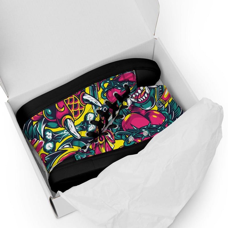 Kabuki Chaos CAMO Mens High-Top Canvas Shoes