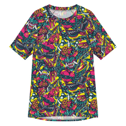 Kabuki Chaos CAMO Mens Short-Sleeve Rash Guard - 2XS - Short-sleeve Guards