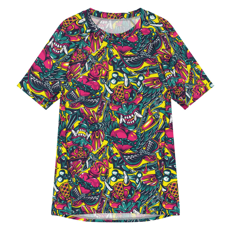 Kabuki Chaos CAMO Mens Short-Sleeve Rash Guard - 2XS