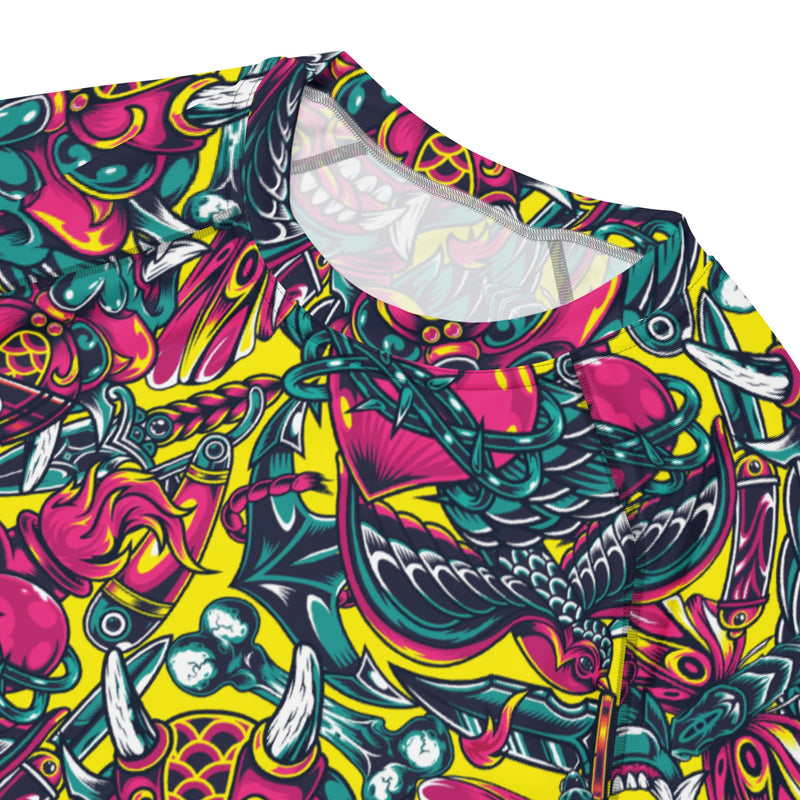 Kabuki Chaos CAMO Mens Short-Sleeve Rash Guard