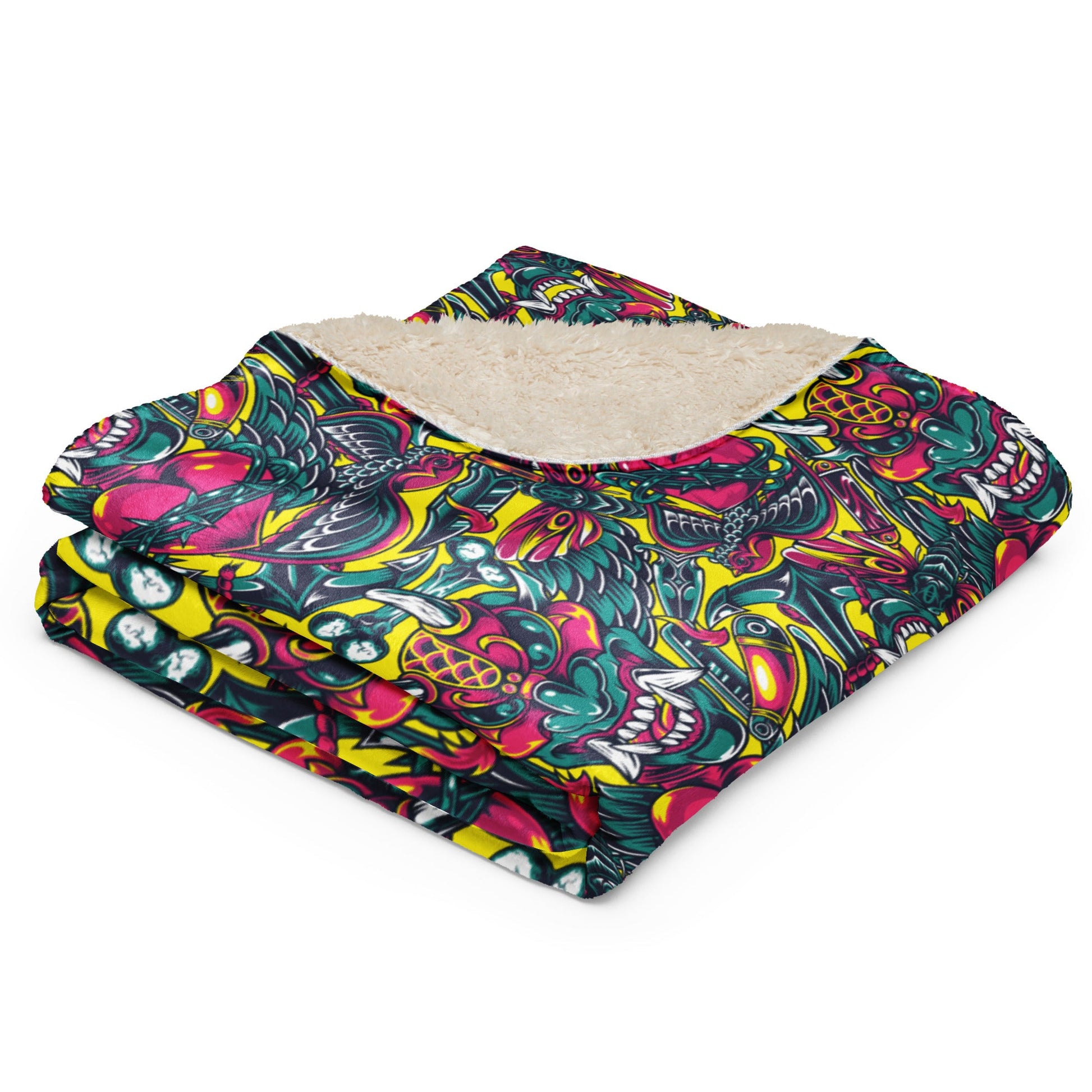 Kabuki Chaos CAMO Sherpa blanket - Blankets