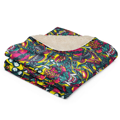 Kabuki Chaos CAMO Sherpa blanket - Blankets