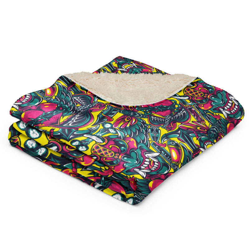 Kabuki Chaos CAMO Sherpa Blanket