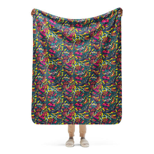 Kabuki Chaos CAMO Sherpa Blanket - 50″×60″