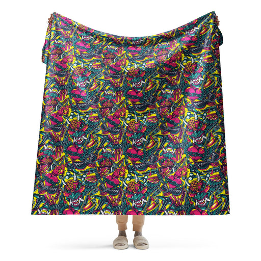Kabuki Chaos CAMO Sherpa Blanket - 60″×80″