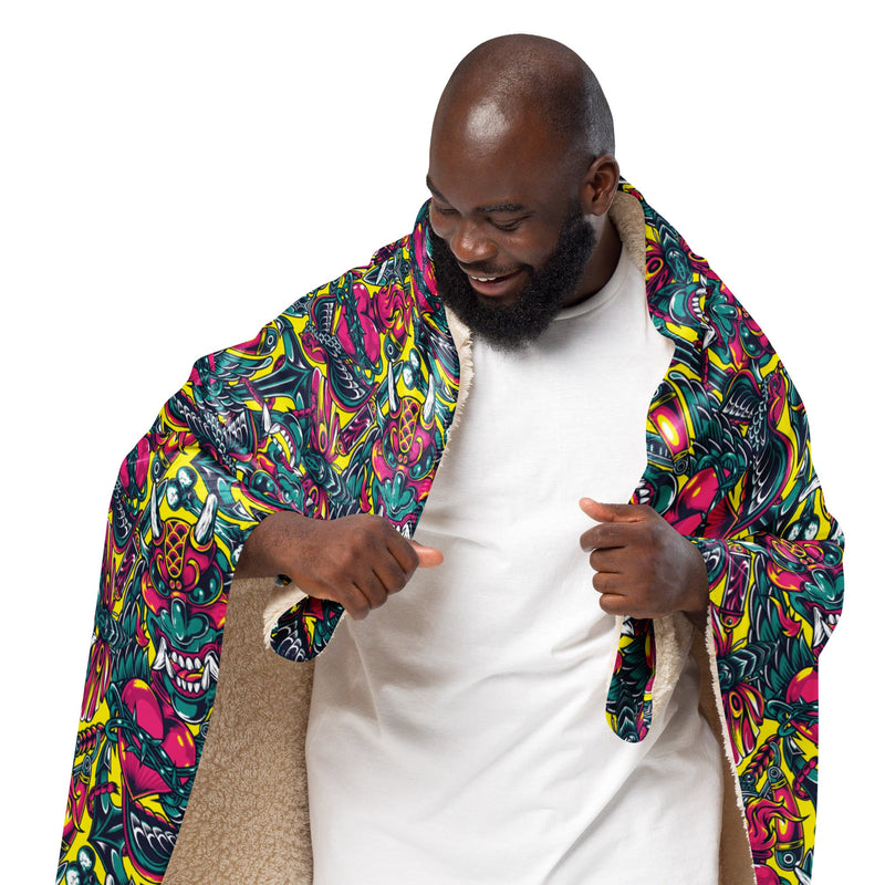 Kabuki Chaos CAMO Sherpa Blanket