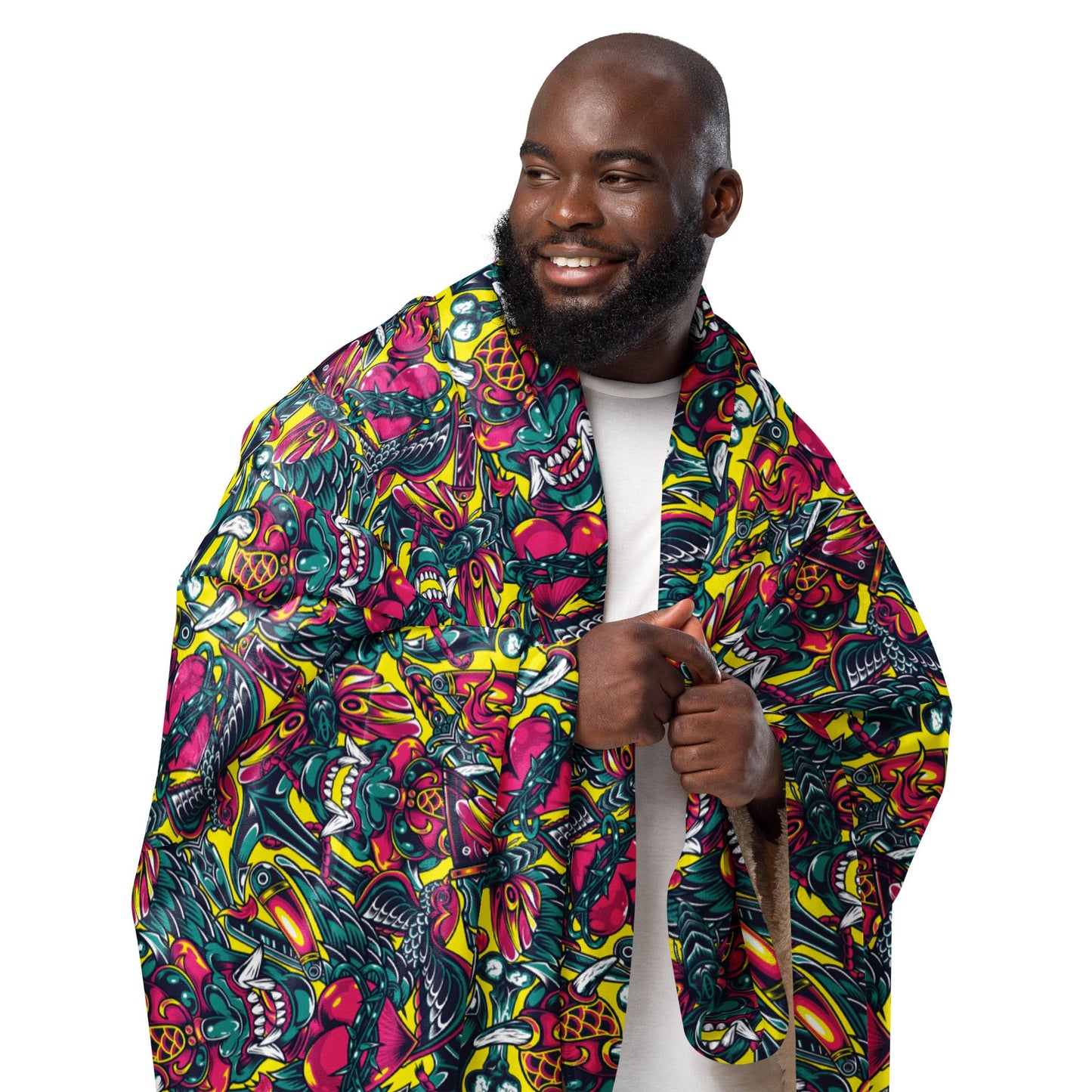 Kabuki Chaos CAMO Sherpa blanket - Blankets