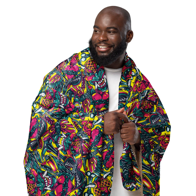 Kabuki Chaos CAMO Sherpa Blanket