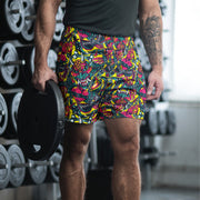 Kabuki Chaos CAMO Unisex Athletic Long Shorts - 2XS