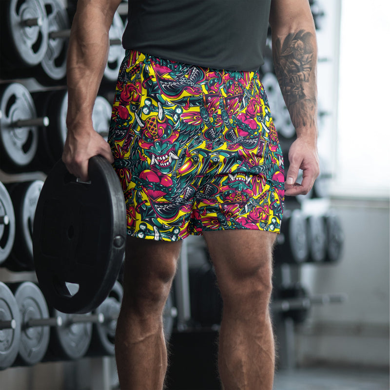 Kabuki Chaos CAMO Unisex Athletic Long Shorts - 2XS