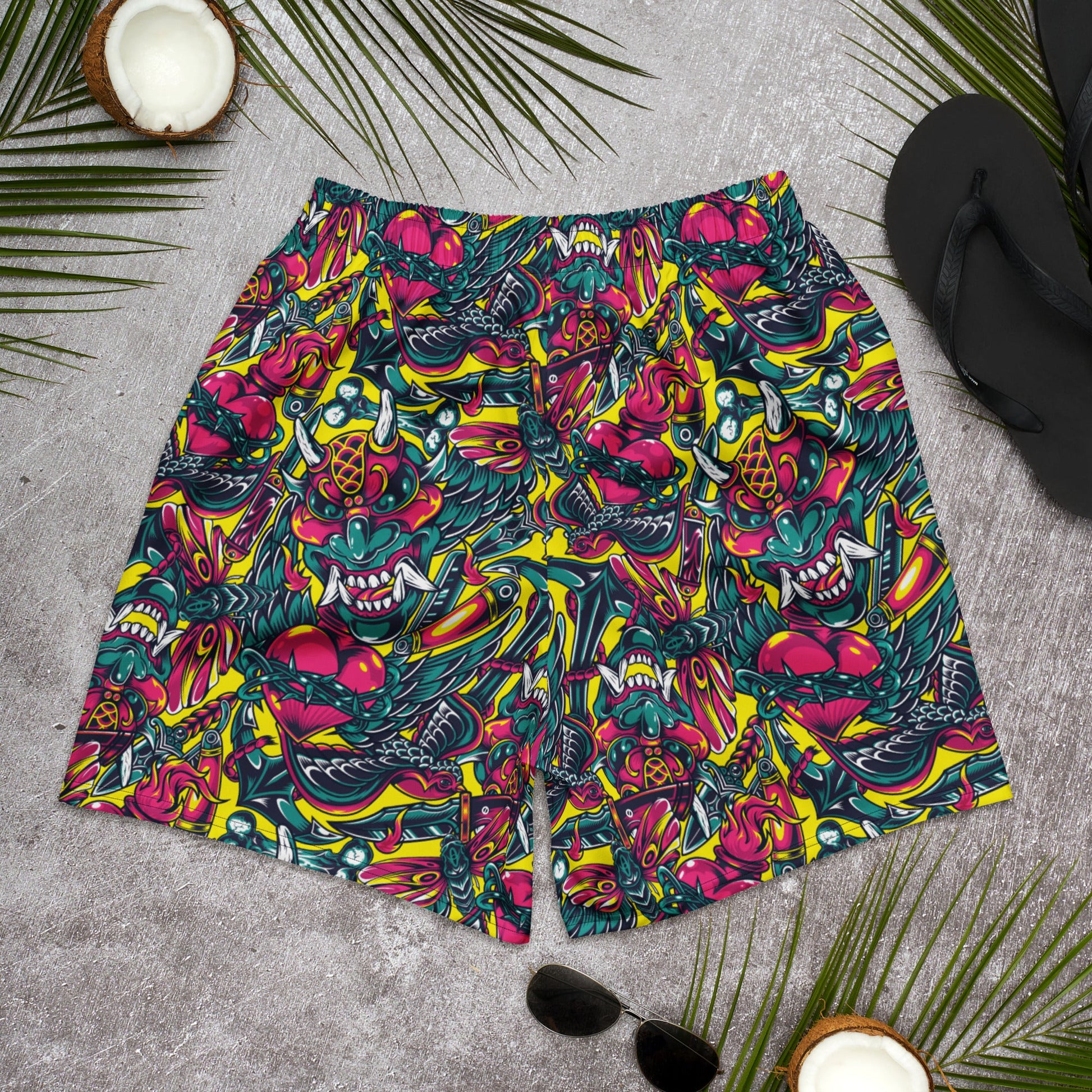 Kabuki Chaos CAMO Unisex Athletic Long Shorts