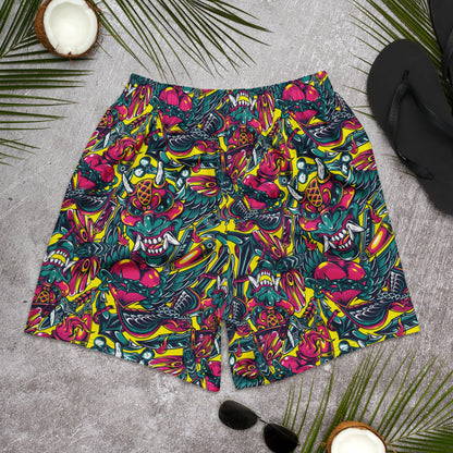 Kabuki Chaos CAMO Unisex Athletic Long Shorts