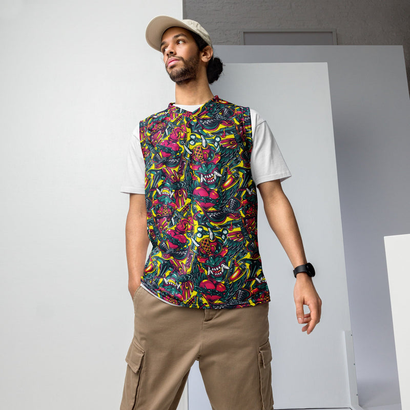 Kabuki Chaos CAMO Unisex Basketball Jersey - 2XS