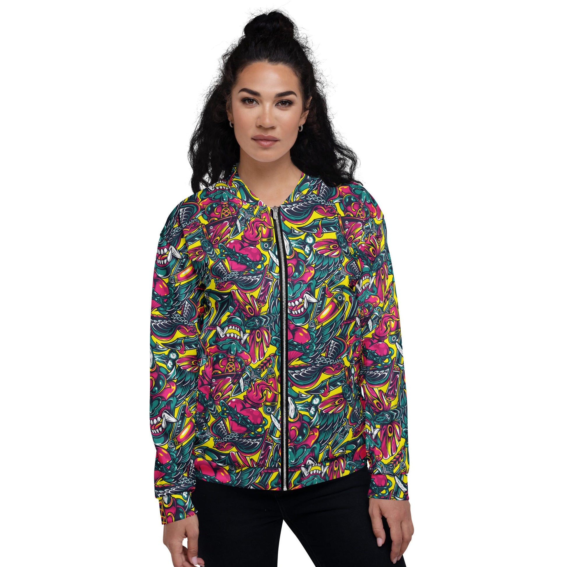 Kabuki Chaos CAMO Unisex Bomber Jacket - Jackets