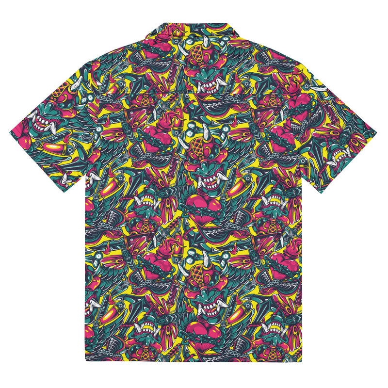 Kabuki Chaos CAMO Unisex Short-Sleeve Button Shirt - Button-Up