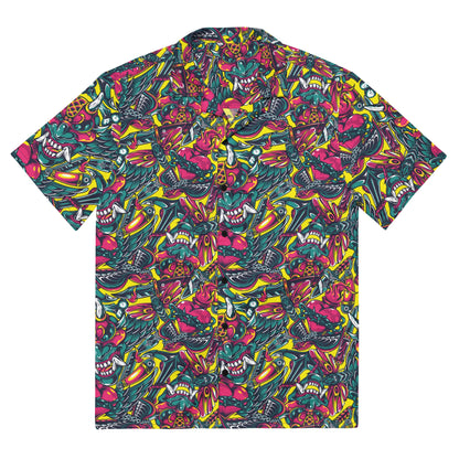 Kabuki Chaos CAMO Unisex button shirt - 2XS - Button Shirts