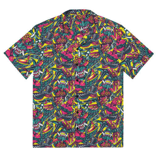 Kabuki Chaos CAMO Unisex Short-Sleeve Button Shirt - 2XS - Button-Up