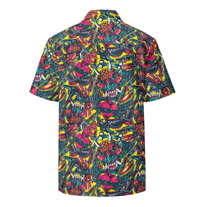 Kabuki Chaos CAMO Unisex Short-Sleeve Button Shirt - Button-Up