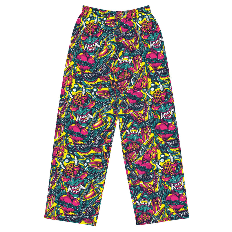 Kabuki Chaos CAMO Unisex Wide-Leg Leisure Pants - 2XS