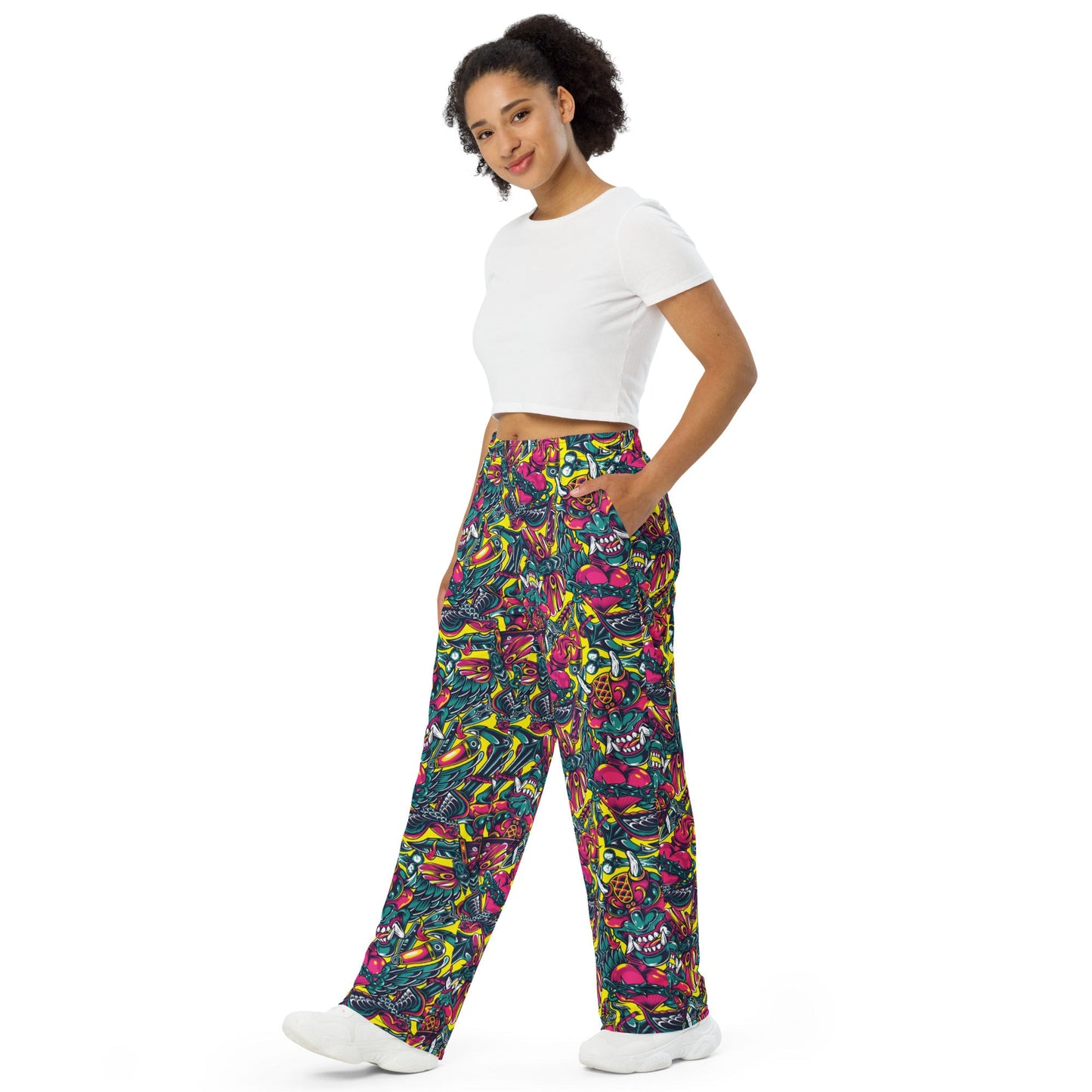 Kabuki Chaos CAMO unisex wide-leg pants - Wide-leg Pants