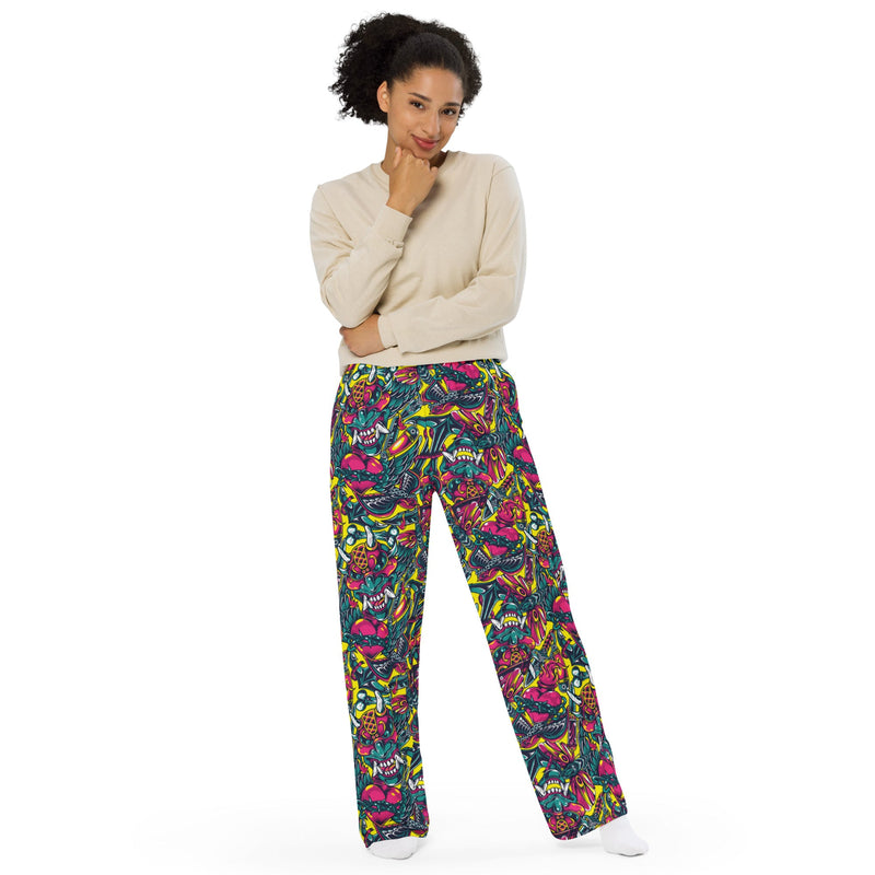 Kabuki Chaos CAMO Unisex Wide-Leg Leisure Pants