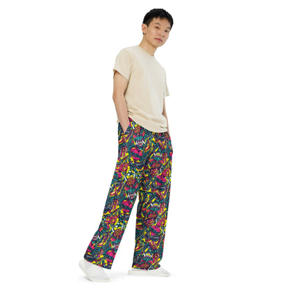 Kabuki Chaos CAMO unisex wide-leg pants - Wide-leg Pants