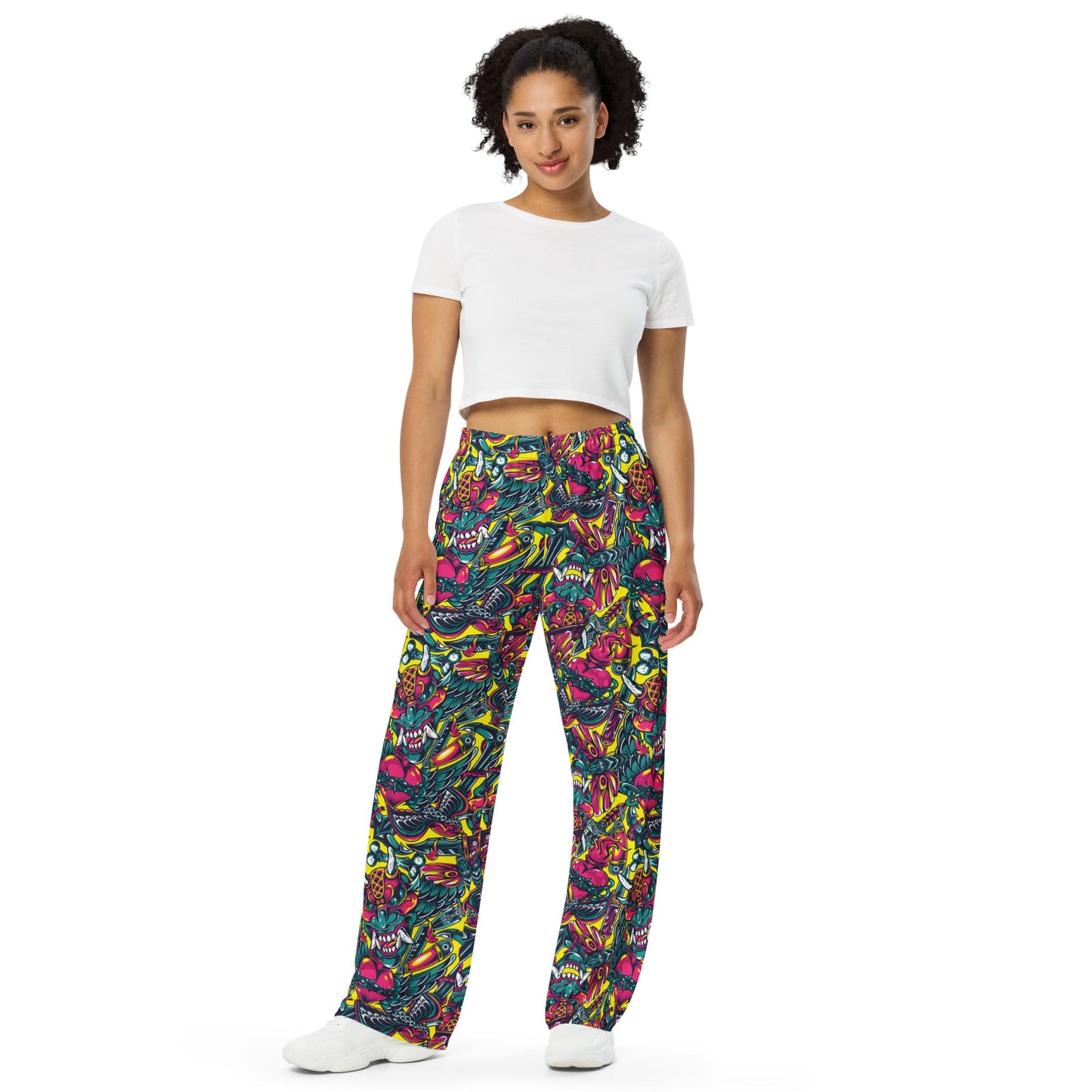 Kabuki Chaos CAMO unisex wide-leg pants - Wide-leg Pants