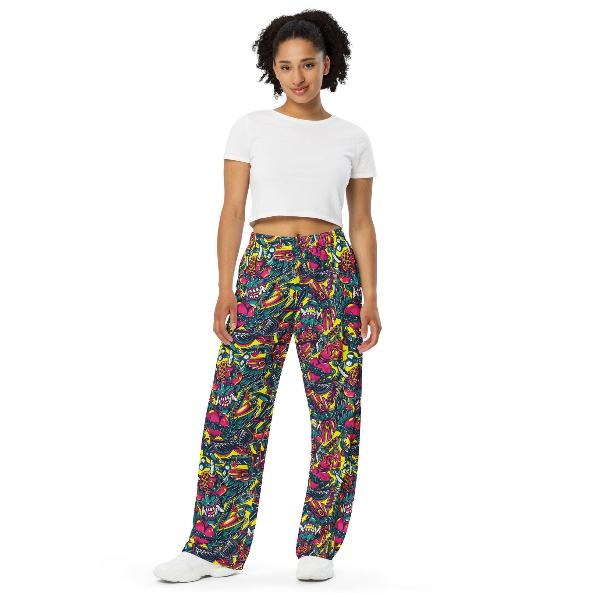 Kabuki Chaos CAMO unisex wide-leg pants - Wide-leg Pants