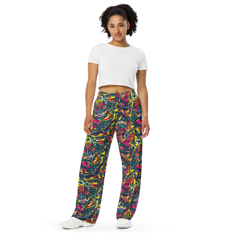 Kabuki Chaos CAMO Unisex Wide-Leg Leisure Pants