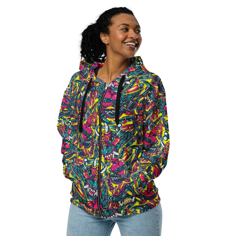 Kabuki Chaos CAMO Unisex Zip Hoodie