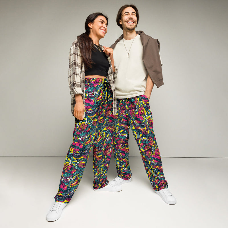 Kabuki Chaos CAMO Unisex Wide-Leg Joggers - 2XS