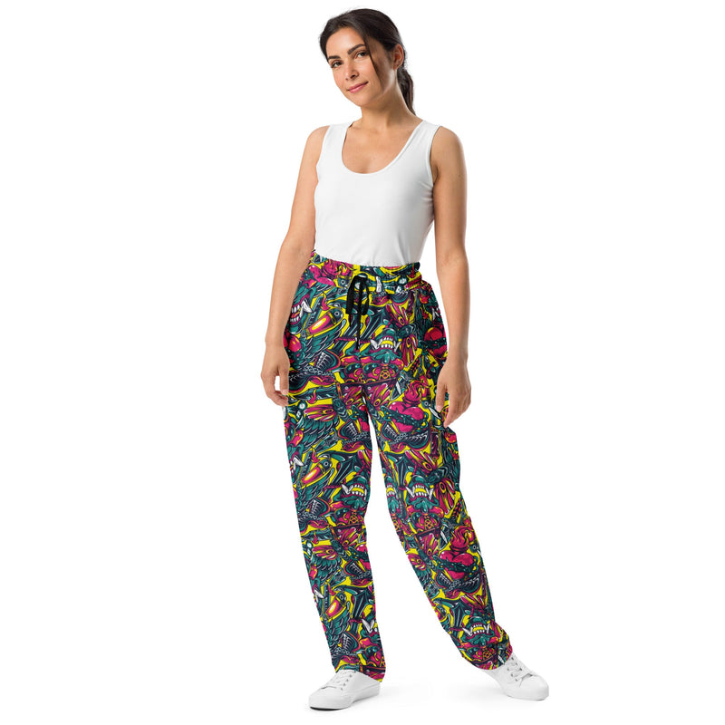 Kabuki Chaos CAMO Unisex Wide-Leg Joggers