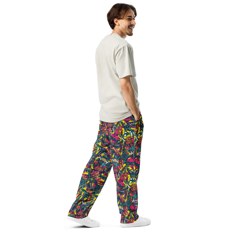 Kabuki Chaos CAMO Unisex Wide-Leg Joggers