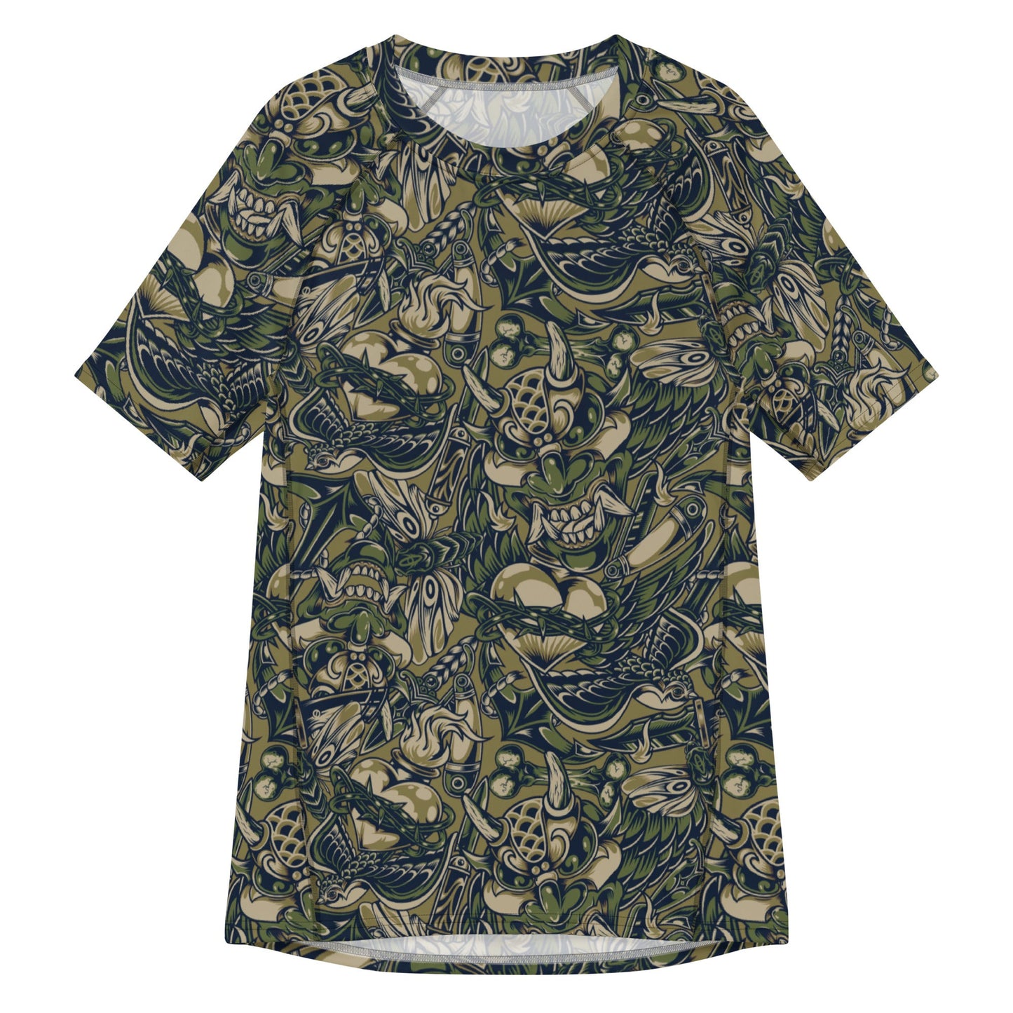 Kabuki Phantom Multi-terrain CAMO Mens Short-Sleeve Rash Guard - 2XS - Short-sleeve Guards