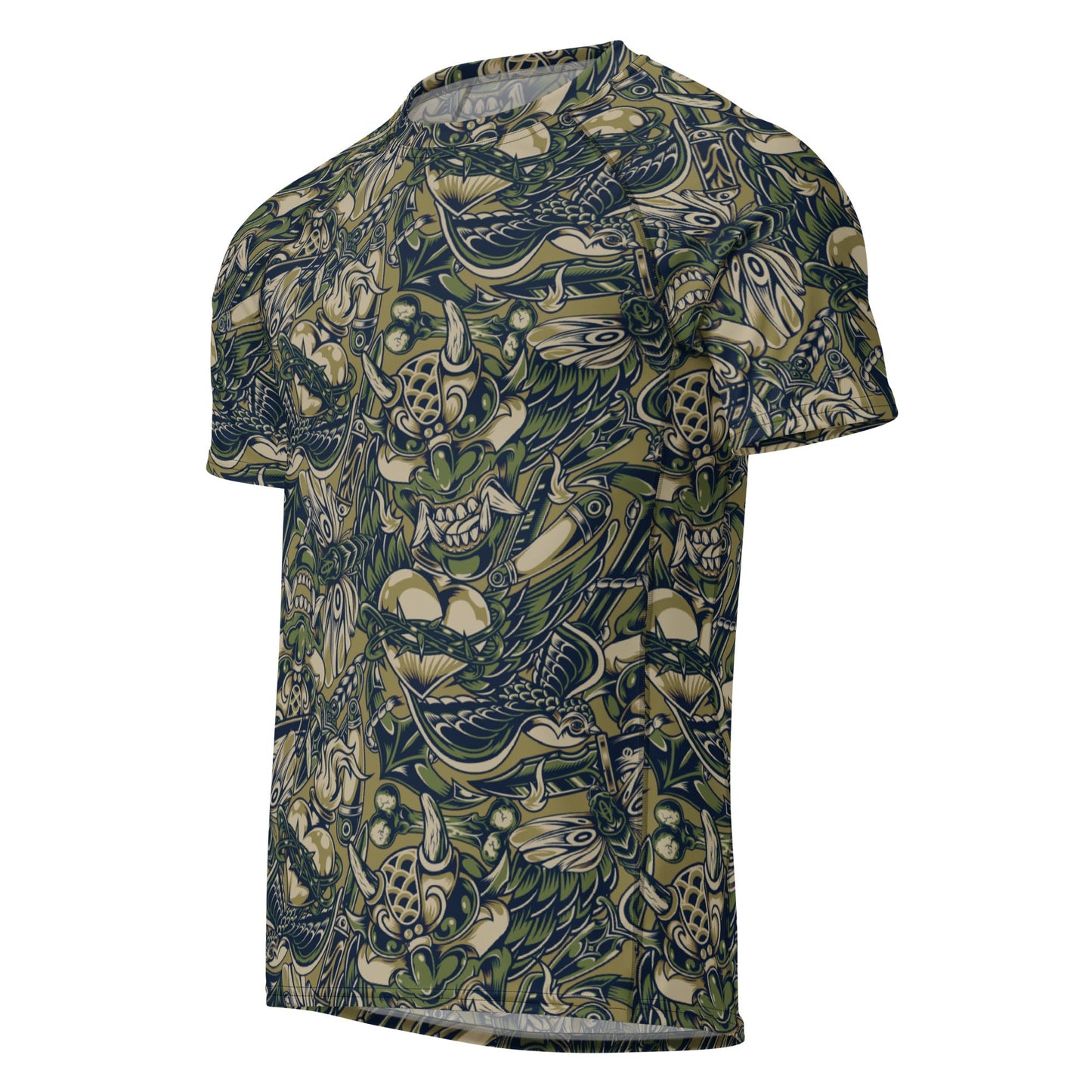 Kabuki Phantom Multi-terrain CAMO Mens Short-Sleeve Rash Guard - Short-sleeve Guards