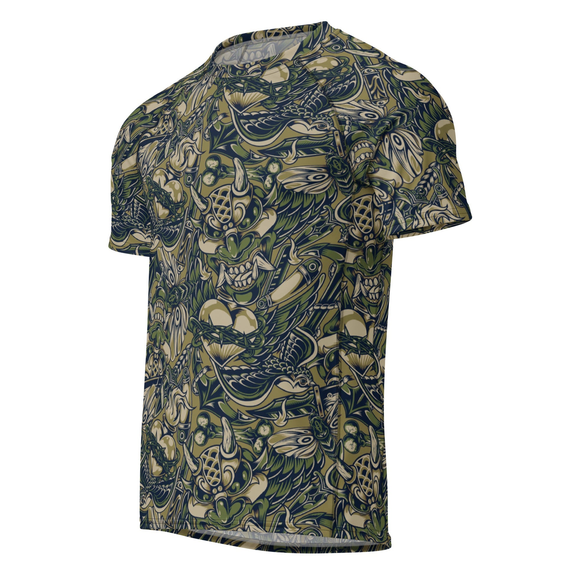 Kabuki Phantom Multi-terrain CAMO Mens Short-Sleeve Rash Guard - Short-sleeve Guards
