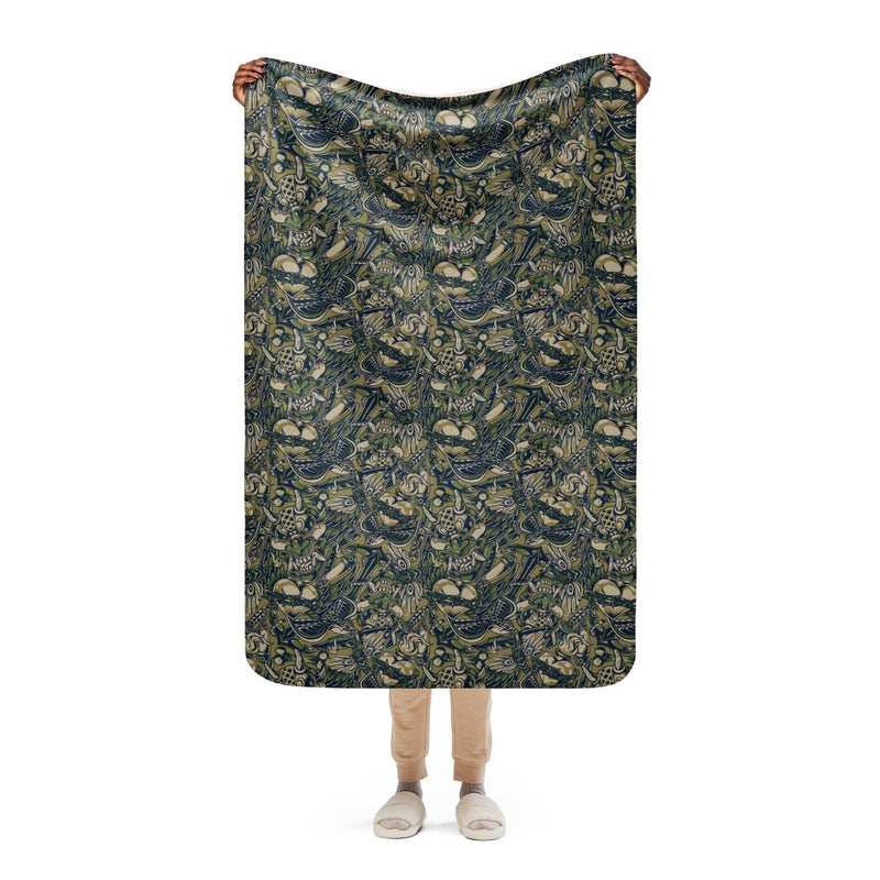 Kabuki Phantom Multi-terrain CAMO Sherpa Blanket - 37″×57″