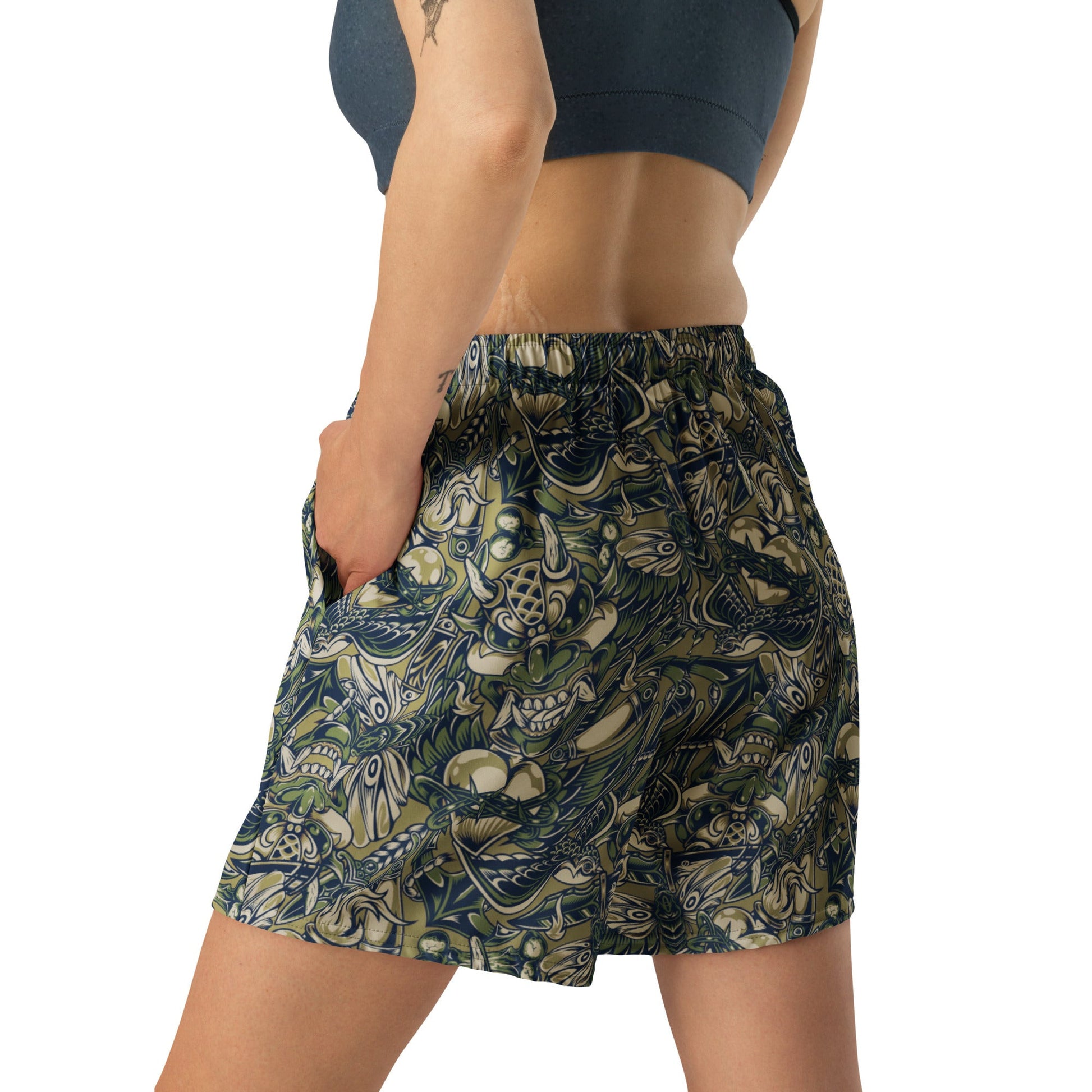 Kabuki Phantom Multi-terrain CAMO Unisex Athletic Long Shorts
