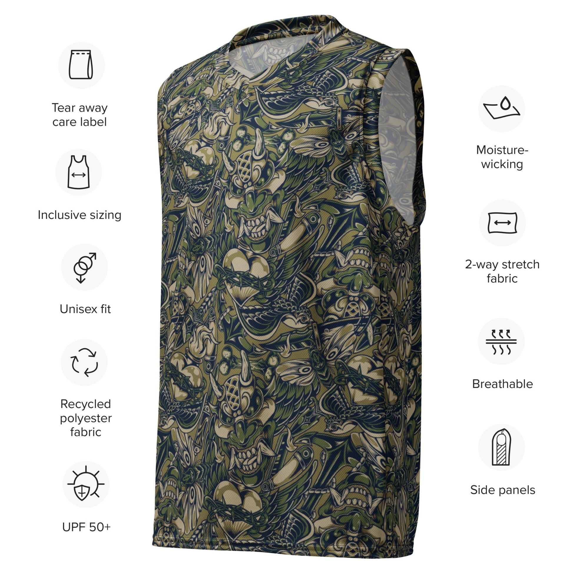 Kabuki Phantom Multi-terrain CAMO unisex basketball jersey - Basketball Jerseys