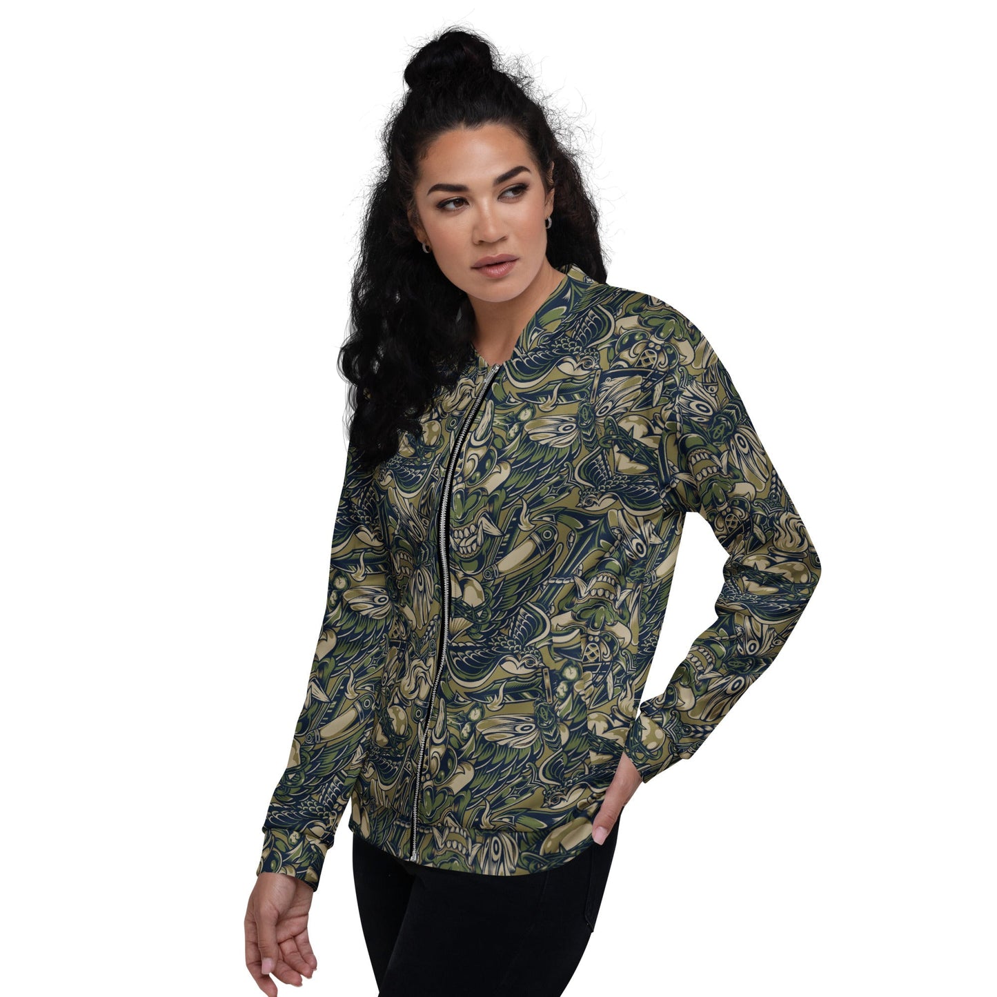 Kabuki Phantom Multi-terrain CAMO Unisex Bomber Jacket - Jackets