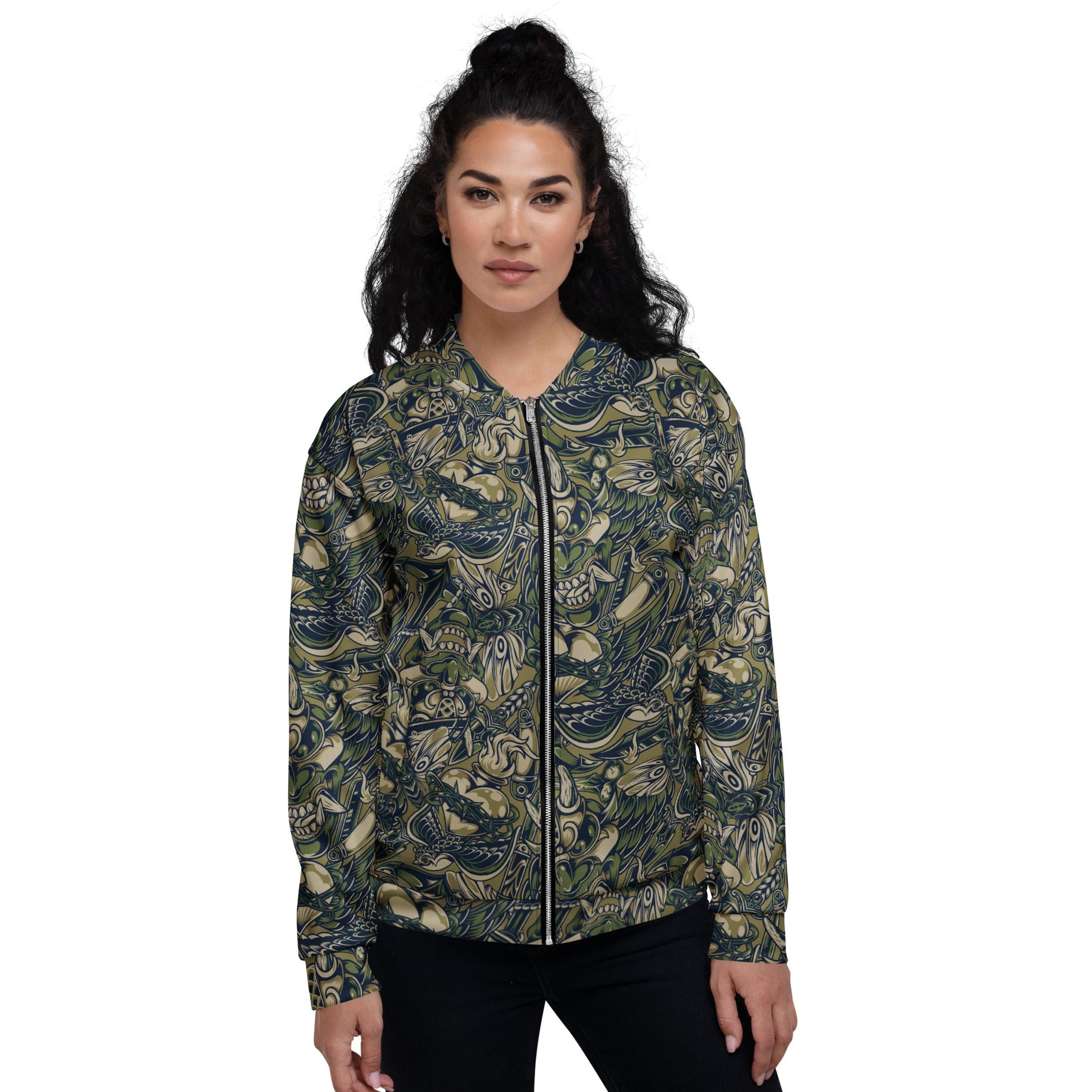 Kabuki Phantom Multi-terrain CAMO Unisex Bomber Jacket - Jackets