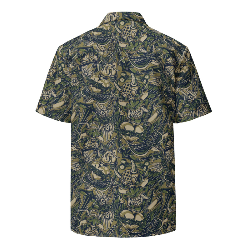 Kabuki Phantom Multi-terrain CAMO Unisex Short-Sleeve Button Shirt - Button-Up