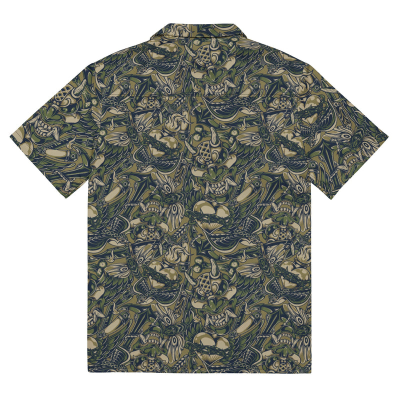 Kabuki Phantom Multi-terrain CAMO Unisex Short-Sleeve Button Shirt - Button-Up