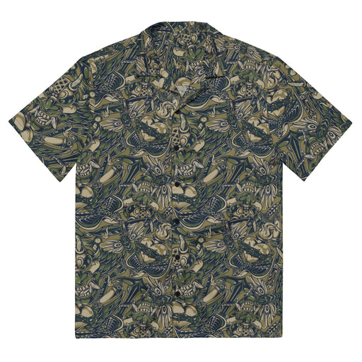 Kabuki Phantom Multi-terrain CAMO Unisex Short-Sleeve Button Shirt - 2XS - Button-Up