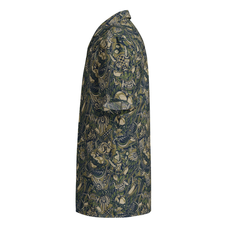 Kabuki Phantom Multi-terrain CAMO Unisex Short-Sleeve Button Shirt - Button-Up