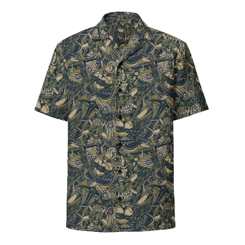 Kabuki Phantom Multi-terrain CAMO Unisex Short-Sleeve Button Shirt - Button-Up