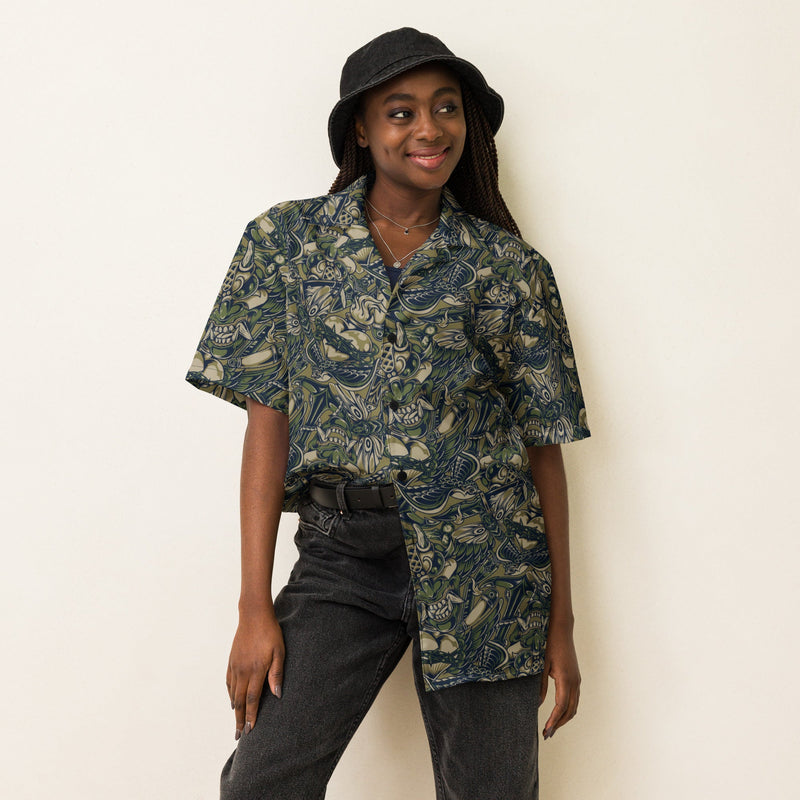 Kabuki Phantom Multi-terrain CAMO Unisex Short-Sleeve Button Shirt - Button-Up