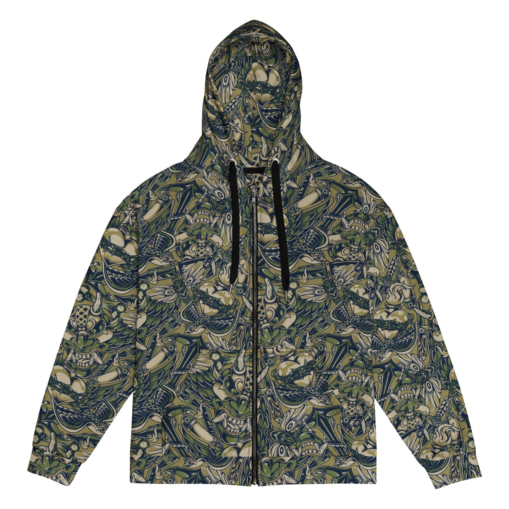 Kabuki Phantom Multi-terrain CAMO Unisex Zip Hoodie - 2XS