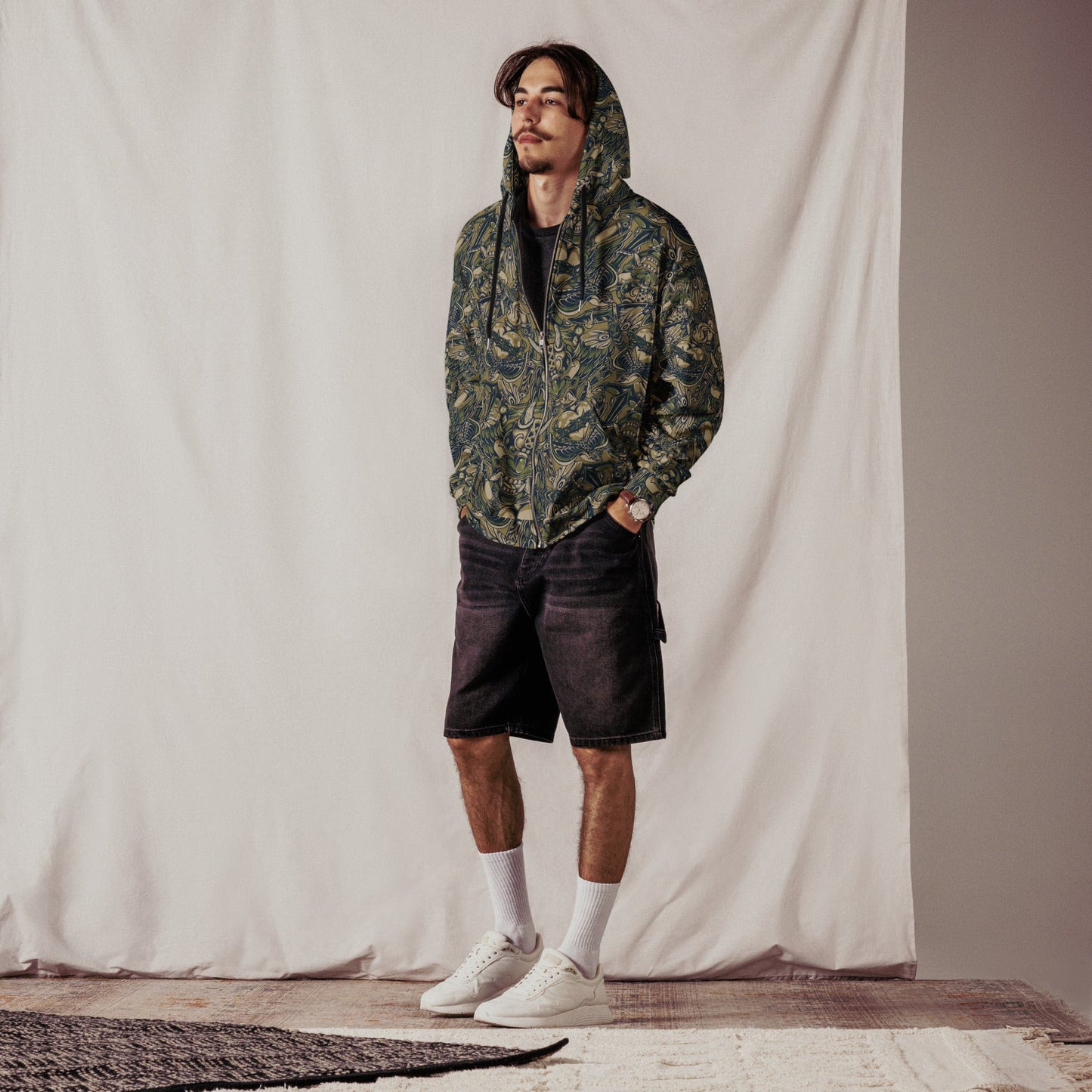 Kabuki Phantom Multi-terrain CAMO Unisex Zip Hoodie