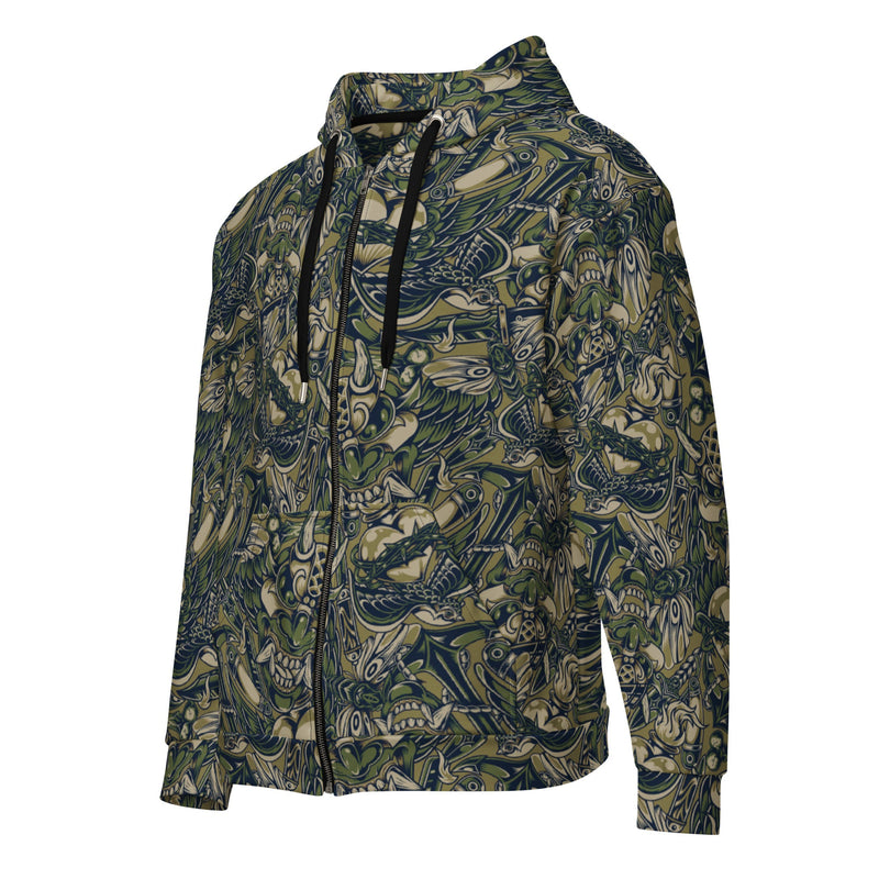 Kabuki Phantom Multi-terrain CAMO Unisex Zip Hoodie